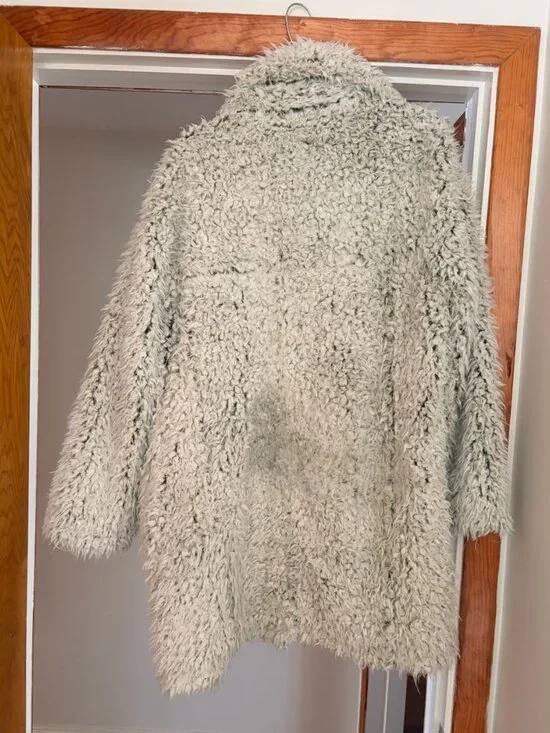 Anthropologie Grey Teddy Jacket size M - Picture 3 of 3